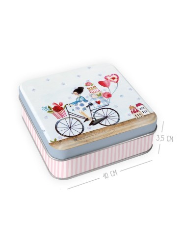 Cajita de lata Bicicleta