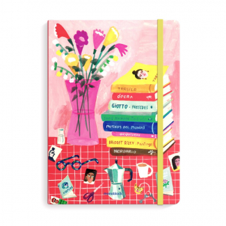 Cuaderno A5 Flores y Libros...