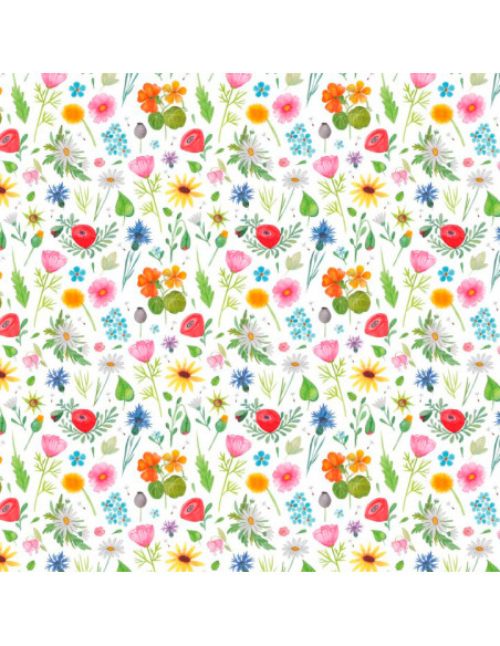 Papel de regalo Flores en el prado 50x70