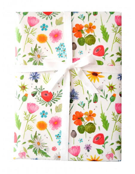 Papel de regalo Flores en el prado 50x70