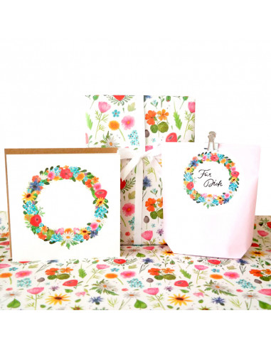 Papel de regalo Flores en el prado 50x70 Papel de regalo Flores en el prado 50x70