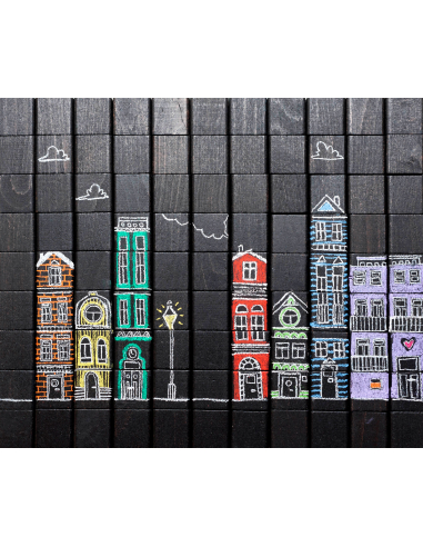 Cubos de construcción de pizarra 25...