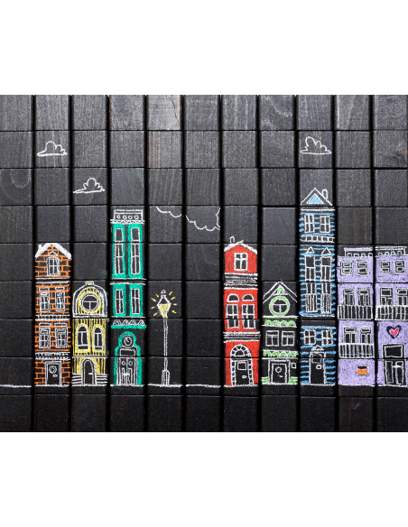 Cubos de construcción de pizarra 25 piezas