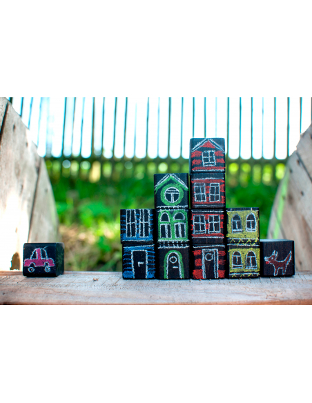 Cubos de construcción de pizarra 25 piezas