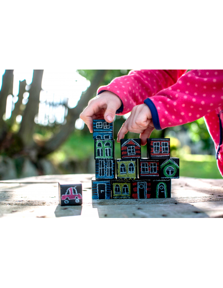 Cubos de construcción de pizarra 25 piezas