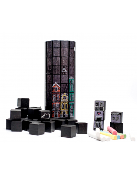 Cubos de construcción de pizarra 25 piezas