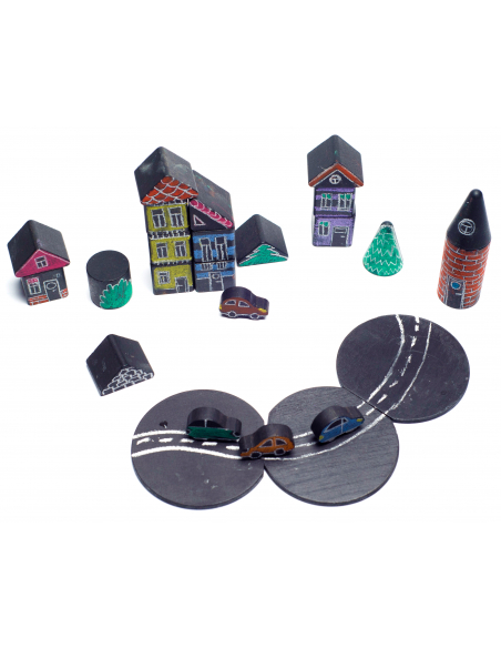 Bloques de construcción de pizarra Creative Town