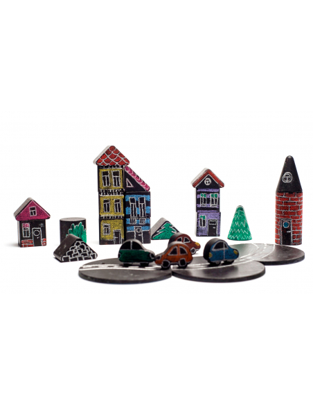 Bloques de construcción de pizarra Creative Town