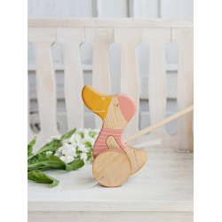 Juguete de empuje - Pato rosa 2