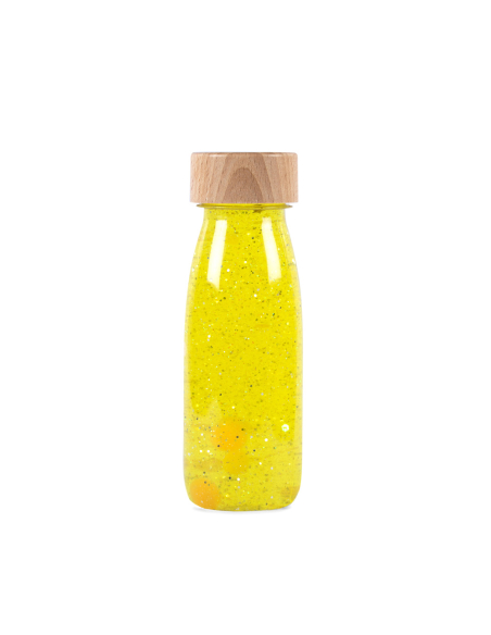 Botella Sensorial Flotante Amarilla - Petit Boum