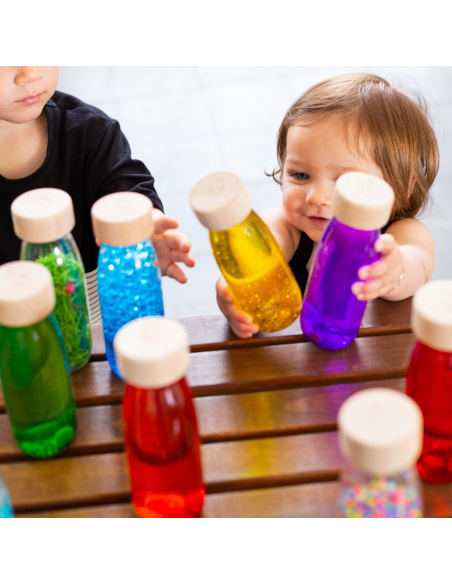 Botella Sensorial Flotante Amarilla - Petit Boum