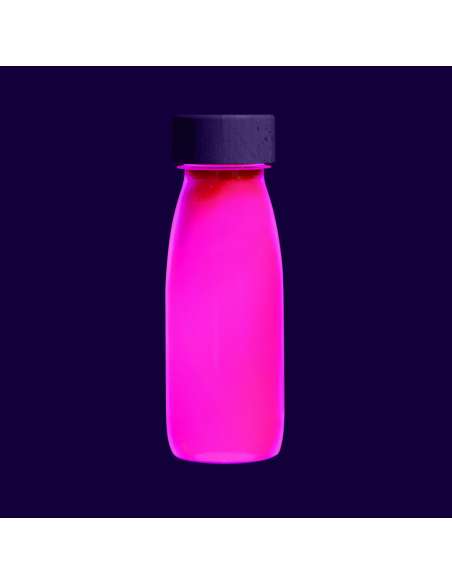 Botella Sensorial Flotante Flúor Rosa- Petit Boum